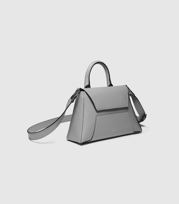 Handle and crossbody "CARRÉ" - Light Grey