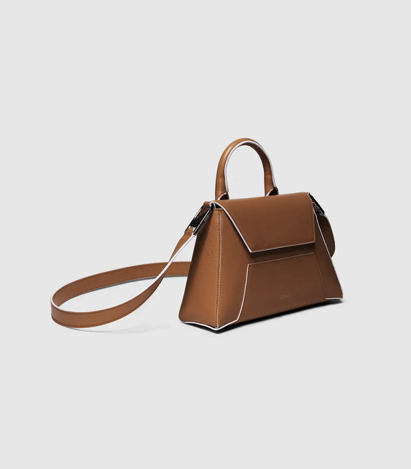 Handle and crossbody "CARRÉ" - Bran