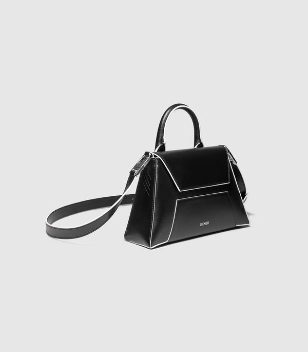 Handle and crossbody "CARRÉ" - Black