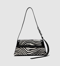 MADE TO ORDER - Shoulder and crossbody "OBLIQUE" - Black & White Zebra