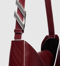 Shoulder and crossbody "TRAPÈZE" - Bordeaux