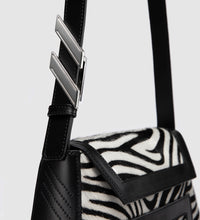 MADE TO ORDER - Shoulder and crossbody "OBLIQUE" - Black & White Zebra