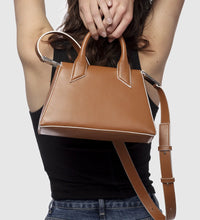 Handle and crossbody "CARRÉ" - Bran